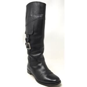 Ralph Lauren Collection Women's Size 7.5B Black Calfskin Leather Riding Boots